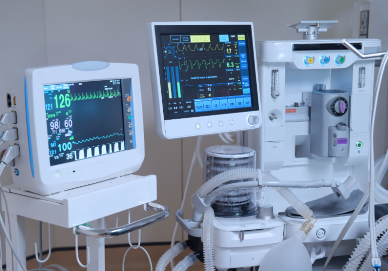 Medical equipment in a hospital provided through a healthcare project